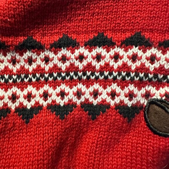 Boys Reindeer Sweater Vest 3–6M Red Cotton Knit Holiday Christmas Winter Nautica - Picture 7 of 9